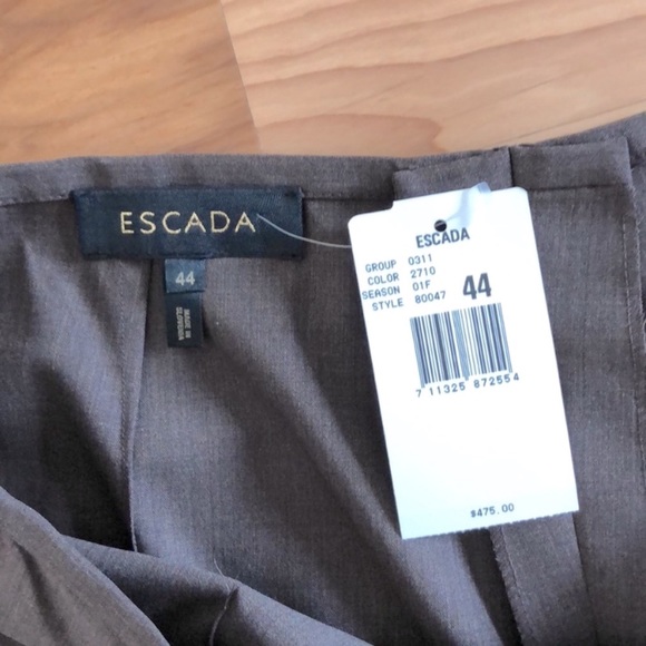 NEW Escada Brown Wide Leg Dress Pants - Picture 3 of 7